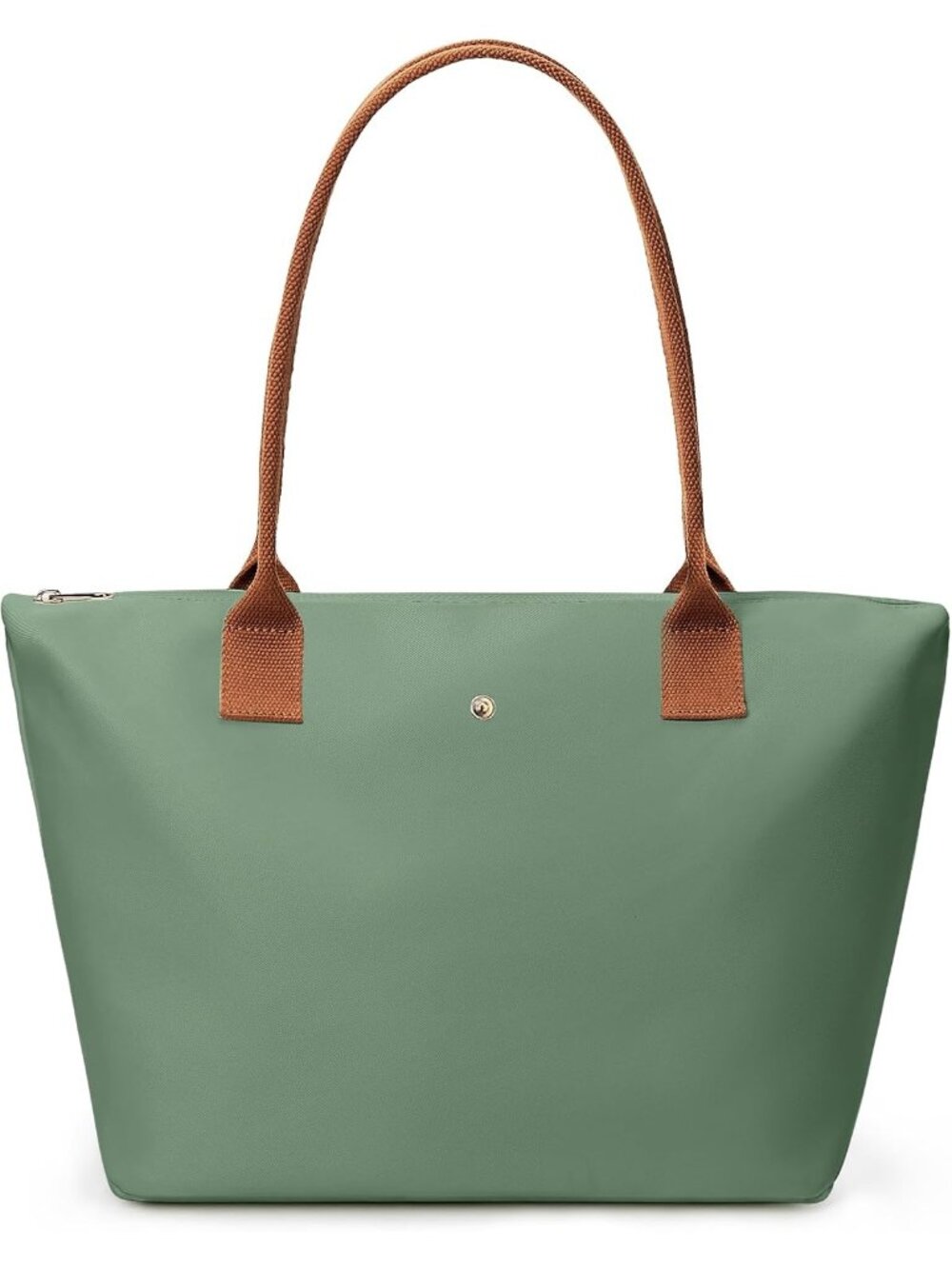 👜Women's Green Nylon Tote Bag Large Capacity Shoulder Hobo Handbag With Zipper